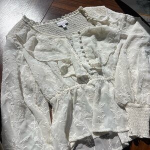 Elegant Cream Lace Blouse